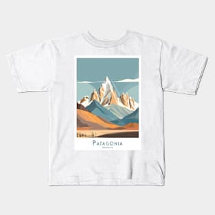 Majestic Patagonia Peaks Argentina minimalistic style Kids T-Shirt